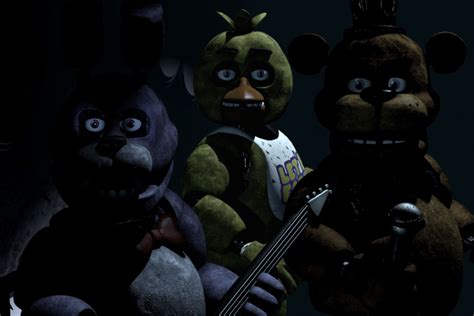 fnaf 1 all animatronics looking at camera